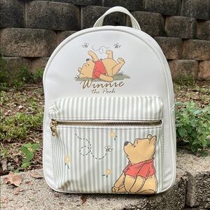 Disney Winnie the Pooh White and Tan Backpack